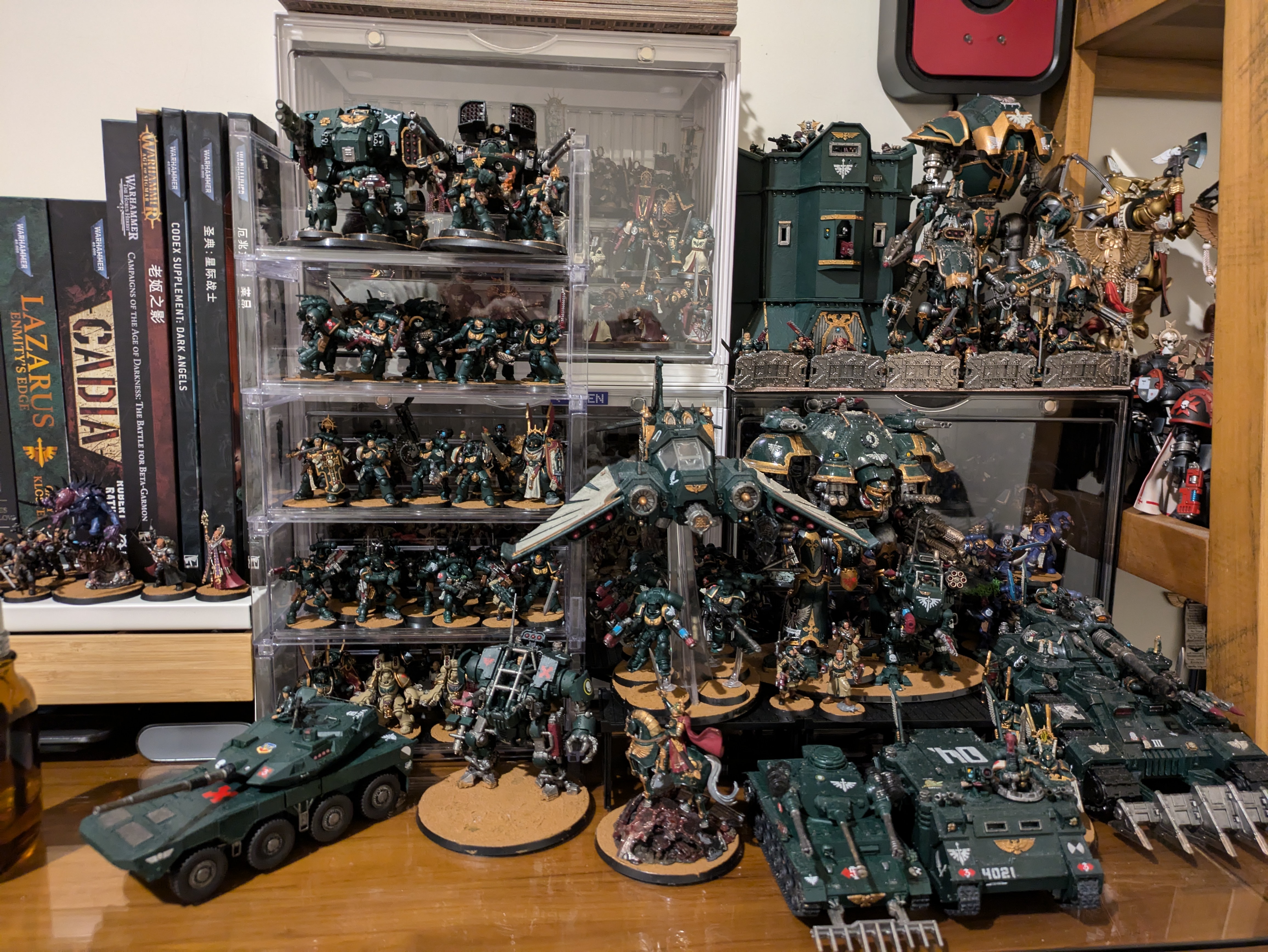Painted Dark Angels miniature