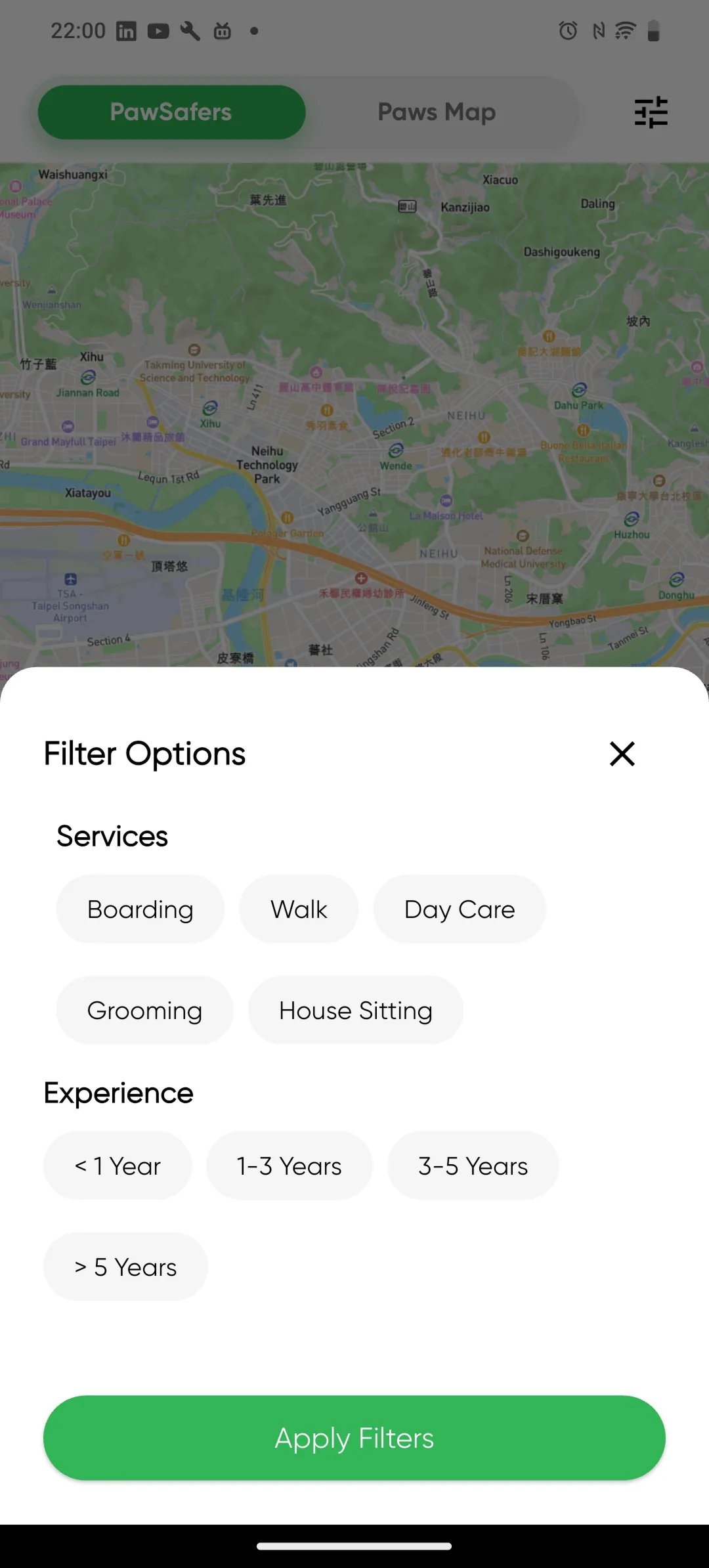 PawsRoam development process — React components